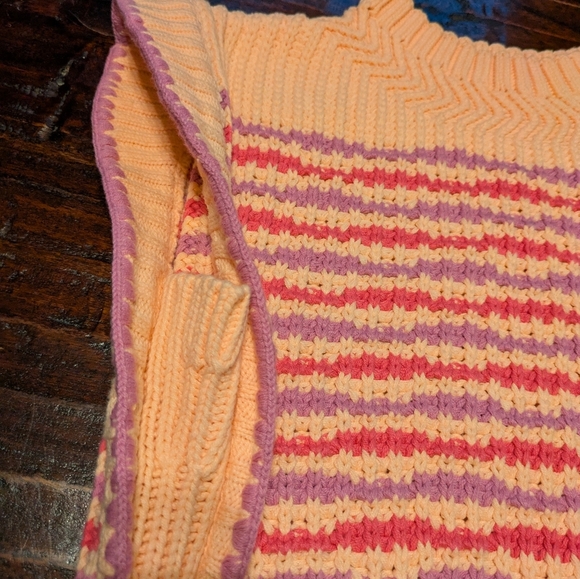 &merci Striped Knit Sleeveless Sweater L - Picture 2 of 14